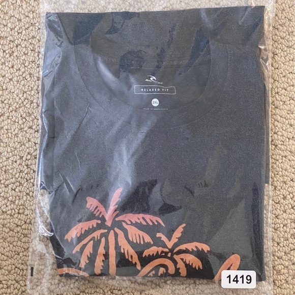 RIP CURL Search Tribe Surf Palm Tree Tee Shirt Men 2XL Relaxed Fit - Picture 5 of 5